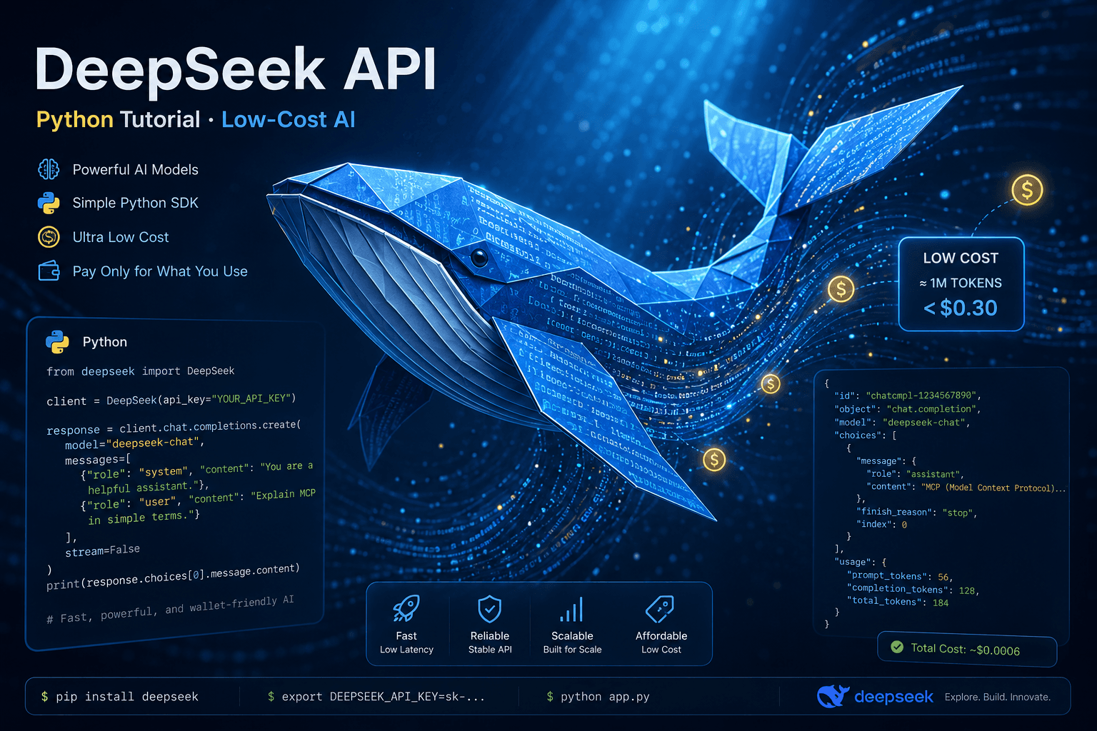 DeepSeek API Tutorial: Free, Low-Cost AI in Python (2026)