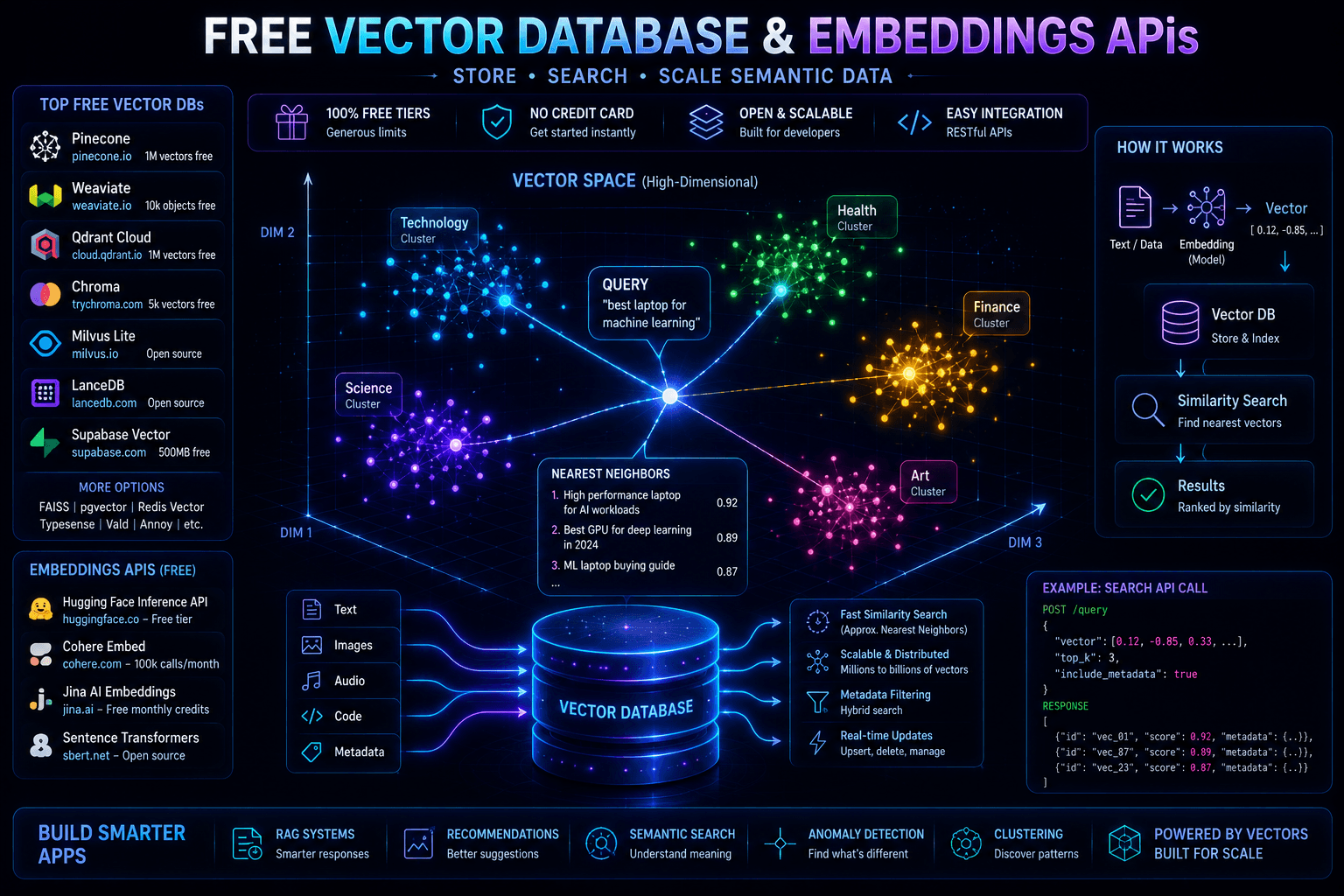 Free Vector Database & Embeddings APIs in 2026